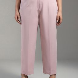 20Dresses Women Pink High-Rise Pleated Trousers-image-35