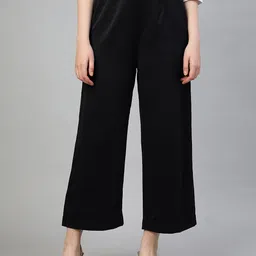 FITHUB Women Cotton Straight Fit High-Rise Parallel Trouser-image-64