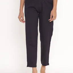 Fabriko Women Blue Pleated Trousers-37