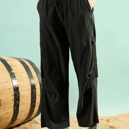 STYLECAST X KASSUALLY Women Relaxed Mid-Rise Cargos Trousers-image-90