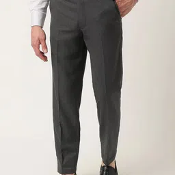 Marks & Spencer Men Textured Self Design Formal Trousers-image-42