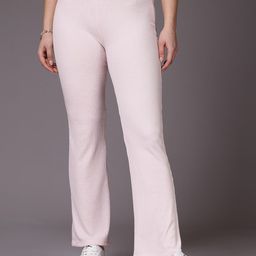 Freehand by The Indian Garage Co Women Mid-Rise Flared Regular Trousers-picture-32