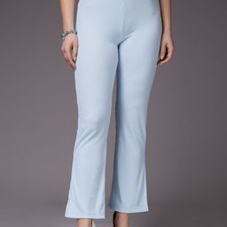 Freehand by The Indian Garage Co Women Mid Rise Flared Trousers-picture-29