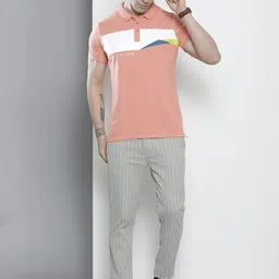 The Indian Garage Co Men Grey Striped Trousers-image-50
