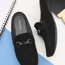 Provogue Men Round Toe Suede Loafers-6