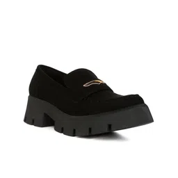 London Rag Round Toe Suede Platform Loafers-52