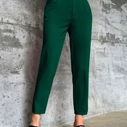 Stylecast X Slyck Women Comfort Wrinkle Free Belted Trousers-image-94