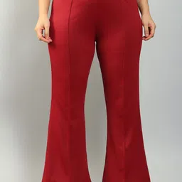 Plus Size Women Relaxed Wrinkle Free Trousers-picture-13