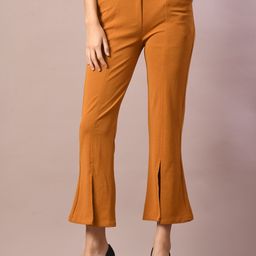 DressBerry Women Striped Comfort Flared Wrinkle Free Parallel Trouser-image-78