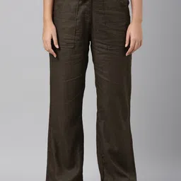 Go Colors Women Mid Rise Parallel Trousers-image-98