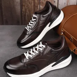 LOUIS STITCH Men's Mexican Brown Leatherette Fashion Sneaker Cushioned Casual Shoes-image-59