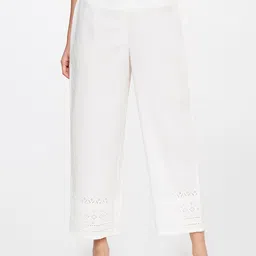 Global Desi Women Straight Fit Pure Cotton Trousers-image-11