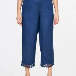 Global Desi Women Blue Straight Fit Culottes Trousers-image-80