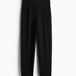 H&M Women Mid-Rise Tapered Jersey Trousers-55