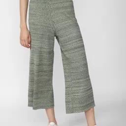 Van Heusen Woman Women Self Design Mid-Rise Parallel Trousers-image-14