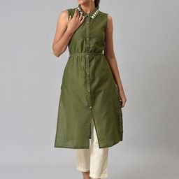 AURELIA Women Sleeveless Kurta with Trousers-image-89