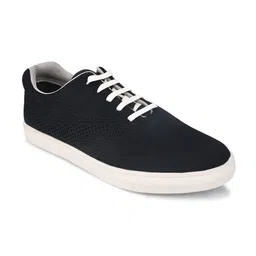 Roadster Men Navy Blue Woven Design Sneakers-picture-1