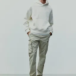 H&M Regular Fit Twill Cargo Trousers-image-76