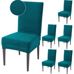 HOKIPO Green 6 Pieces Textured Jacquard Chair Covers-image-45