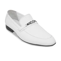 Metro Men Round Toe Leather Loafers-image-23