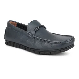 ATESBER by Inc.5 Men Textured Leather Horsebit Loafers-image-67