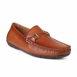 ATESBER by Inc.5 Men Yellow Textured Leather Loafers-image-75