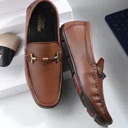CLOG LONDON Men Leather Square Toe Loafers-image-59