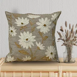 SHADES of LIFE Beige & Grey 2 Pieces Square Cushion Covers-image-24