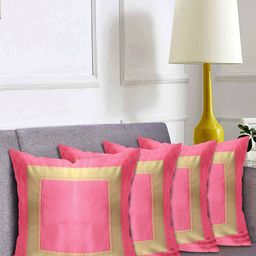 Kuber Industries Set of 4 Geometric Square Cushion Covers-53