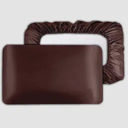 ME & YOU Brown 3 Pieces Rectangle Satin Cushion Covers-image-23