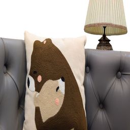 Good Vibes Cream-Coloured & Beige Embroidered Square Cushion Covers-23