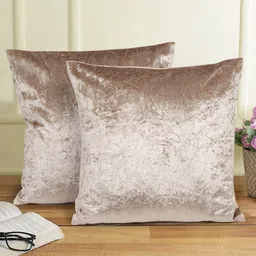 eyda Gold-Toned 2-Pieces Velvet Square Cushion Covers-43