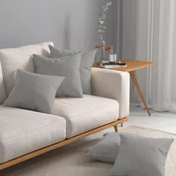 ROSARA HOME Grey Set of 5 Velvet Square Cushion Covers-57