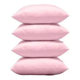 BIRD WING Pink 5 Pieces Square Cotton Cushion Covers-image-63