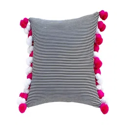 THROWPILLOW Black & White Striped Square Cushion Covers-picture-2