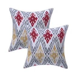 Texstylers Red 2 Pieces Abstract Square Cushion Covers-image-45