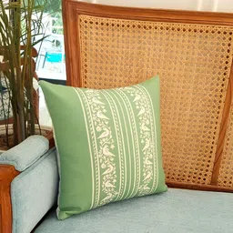 THROWPILLOW Lime Green Abstract Square Cushion Covers-image-5
