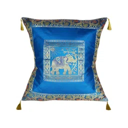Lal Haveli Turquoise Blue Ethnic Motifs Square Cushion Covers-image-62