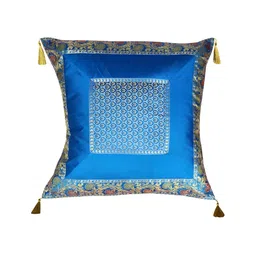 Lal Haveli Turquoise Blue Ethnic Motifs Square Cushion Covers-image-98