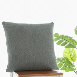 Pluchi Grey Pure Cotton Square Cushion Cover-image-77