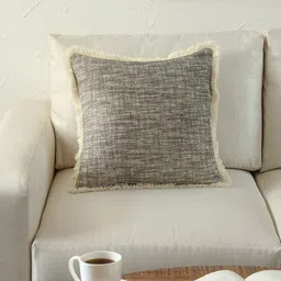 House This Black & White Self Design Cotton Square Cushion Cover-picture-47