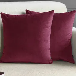 GM Red Set of 2 Square Cushion Covers-7