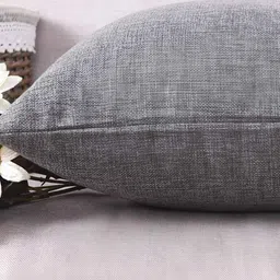 CASA-NEST Silver-Toned Set of 5 Square Cushion Covers-41