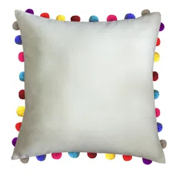 Lushomes Off White & Red Square Cushion Covers-image-95