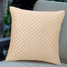 Mezposh Cream-Coloured Geometric Satin Square Cushion Covers-16