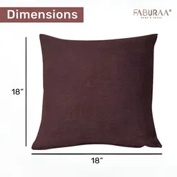 FABURAA 5 Pcs Brown Jute Square Cushion Covers-11