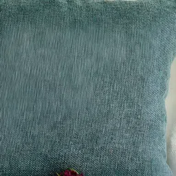 FABURAA Green 5 Pieces Jute Square Cushion Covers-image-1