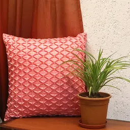 ZEBA Pink Embroidered Square Cushion Cover-picture-16