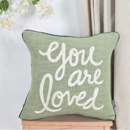 BLANC9 Green & White Embroidered Square Cushion Covers-image-36