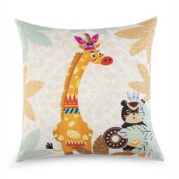 WAXWINGO White & Yellow Cartoon Characters Square Cushion Covers-image-63